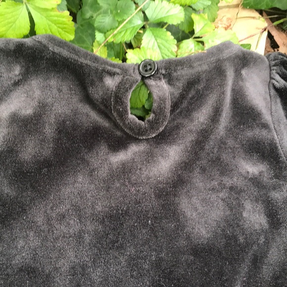 Holiday Editions Black Velour 2 pc Dress Red Bows - Picture 3 of 7